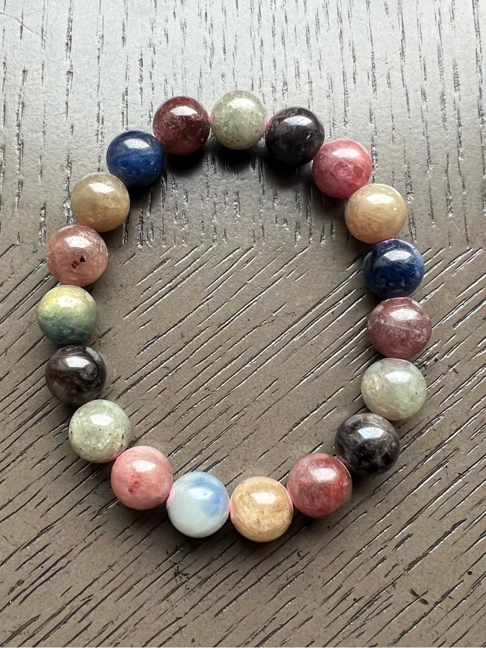 Colorful Sapphire bracelet 10mm SIZE 6.75’